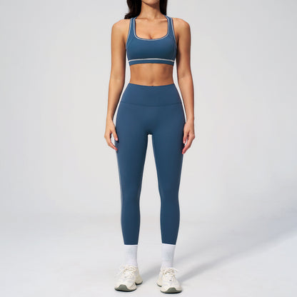 Womens Brushed Yoga Suit Set with Zipper
