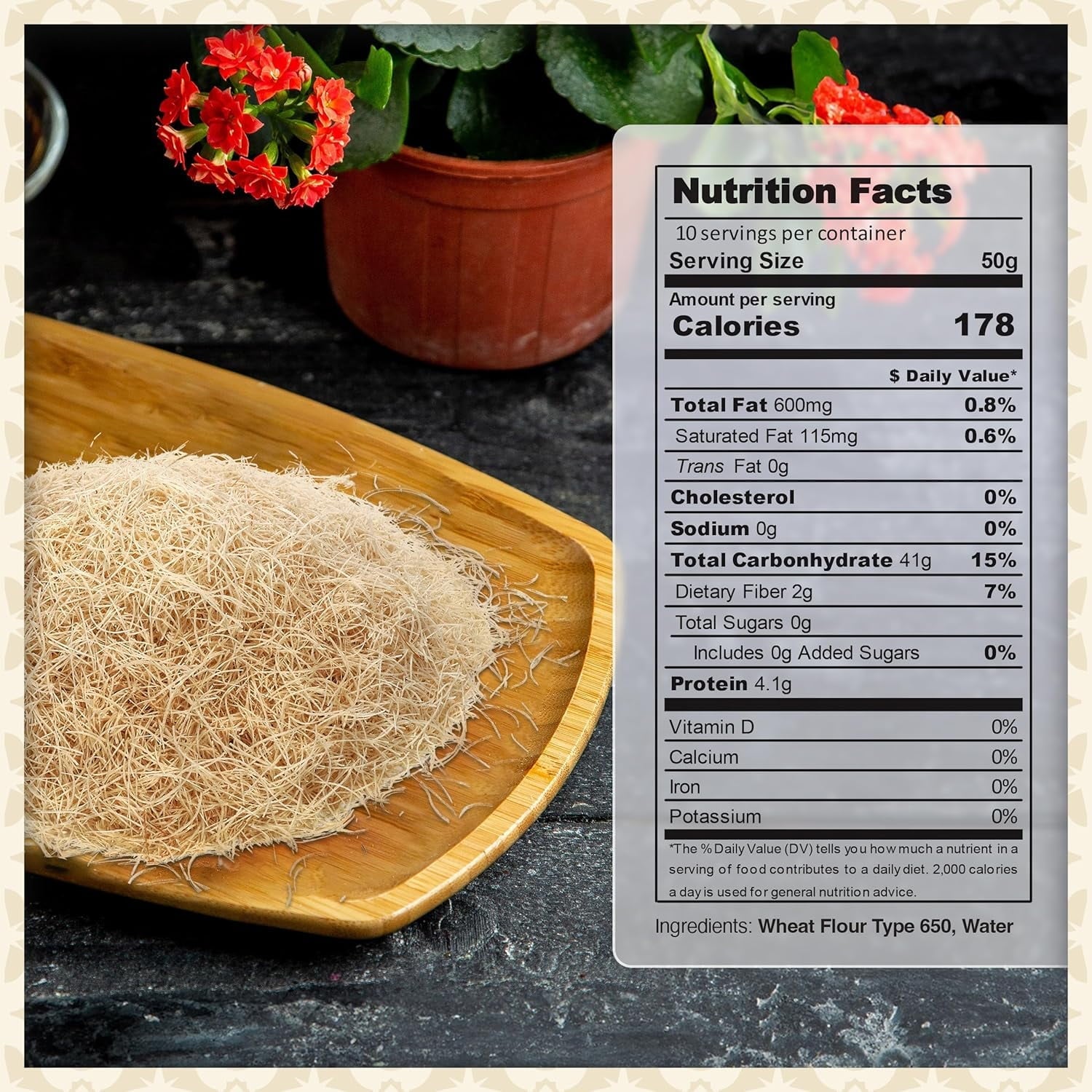 OZKA Dried &amp; Chopped Kataifi Shredded Fillo Dough,Ingredient for The Viral Dubai Pistachio Chocolate Bar, Kunafa, Knafeh, Katifi, 200g(7oz),