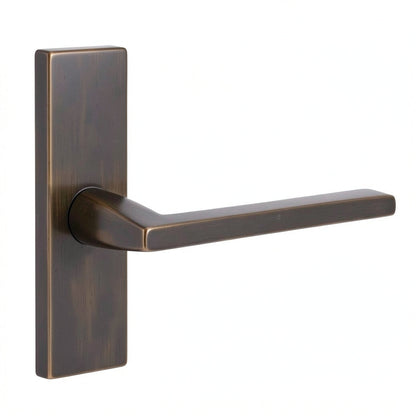 Emtek 1.5X5 Stretto Privacy Helios Lever Set with Thumbturn in Oil Rubbed Bronze