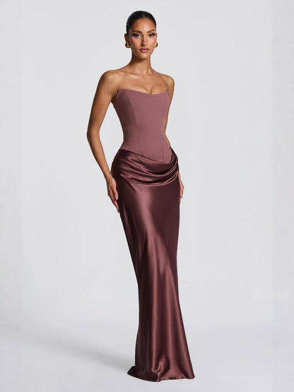 Elegant Strapless Bodycon Evening Dress