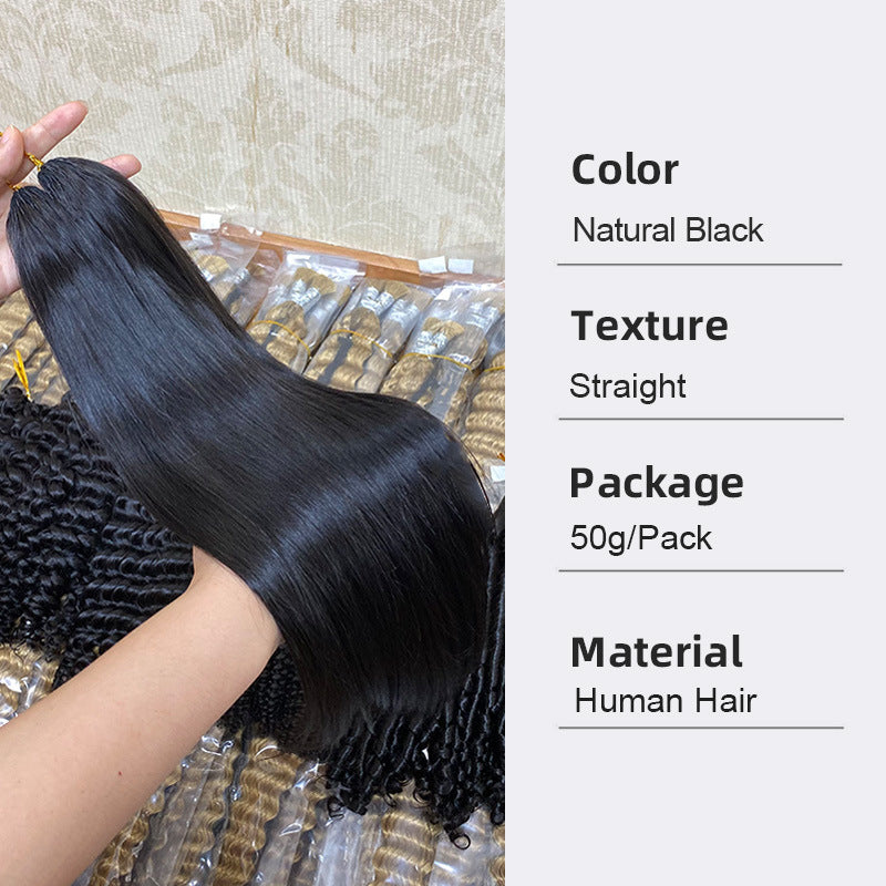Real Human Hair Crochet Wigs Burmese Curly Crochet Human Hair Extensions