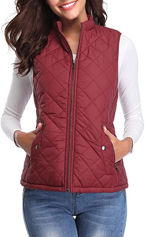 Quilted Stand Collar Cotton Vest