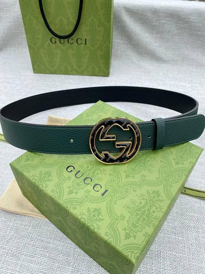 GUCCI Embellished coated-canvas and leather belt &