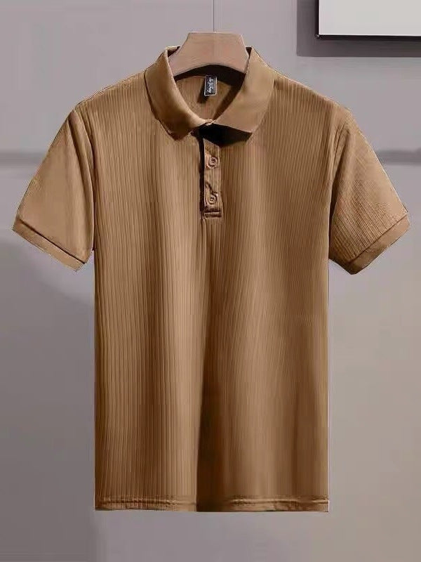 Mens Breathable Ice Silk Polo Shirt
