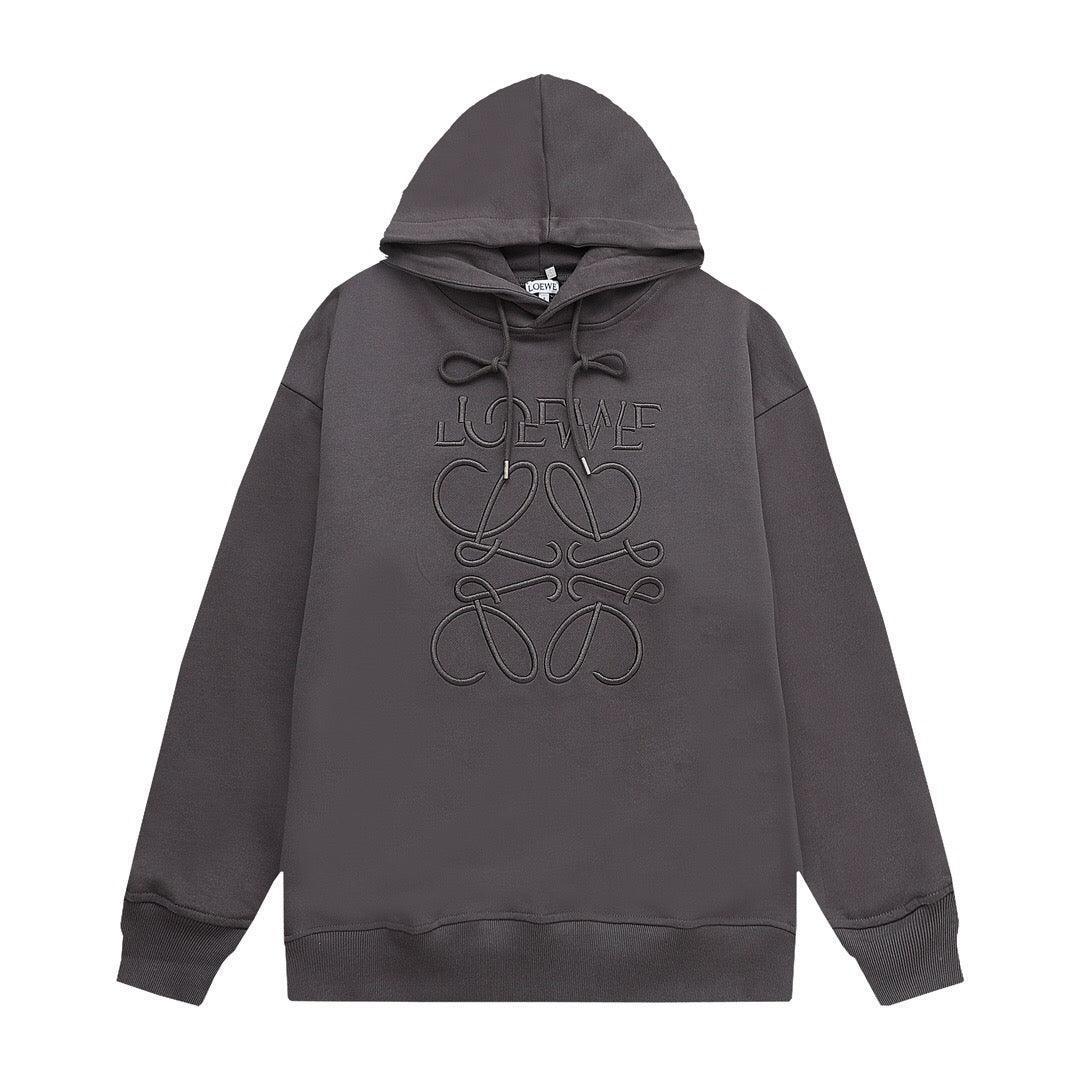Loewe Relaxed fit hoodie in cotton Dark Grey