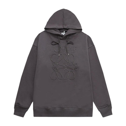 Loewe Relaxed fit hoodie in cotton Dark Grey
