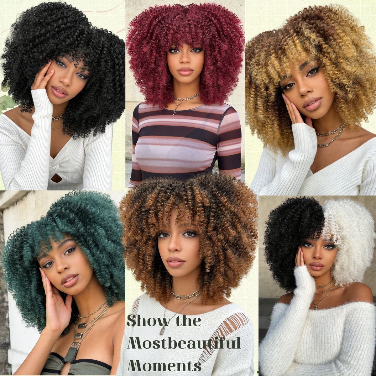 Short Curly Synthetic Wigs