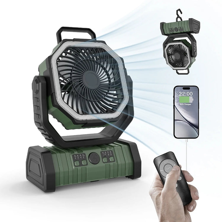 Outdoor Household Power Bank LED Light Camping Fan SHOPEZRA L.L.C.