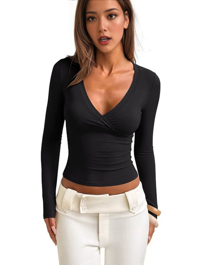 Womens V-Neck Slim Fit Shirt
