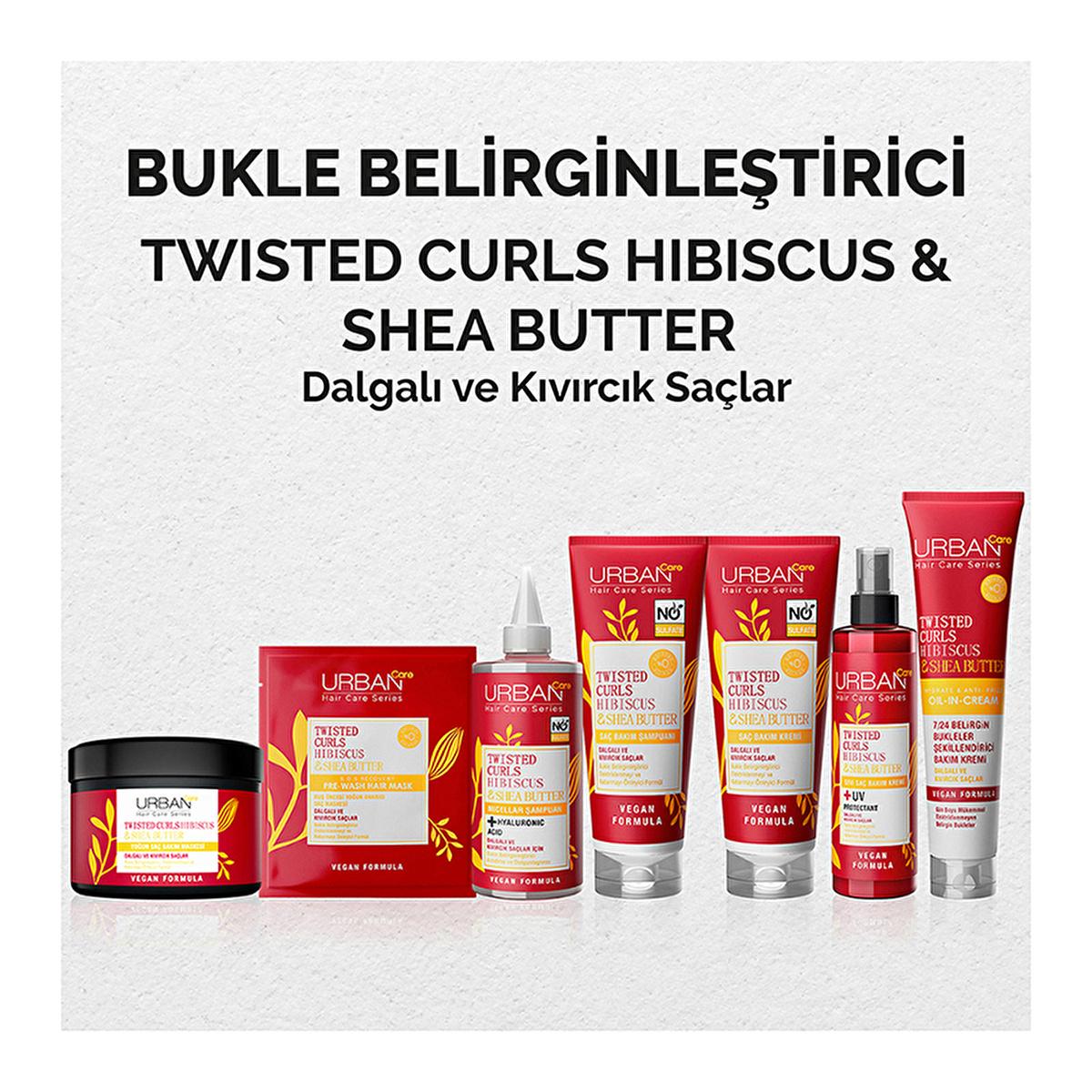 Urban Care Twisted Curls Hibiscus &amp; Shea Butter Curl Defining Pre-Shower Hair Mask - Nourishing, Vegan, Paraben-Free