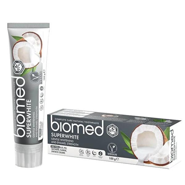 Biomed Superwhite: Natural Whitening Toothpaste with Coconut Oil &amp; Bromelain - Gentle, Sensitive Teeth Formula for Plaque Reduction &amp; Gum Care