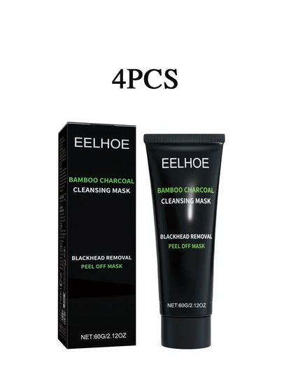 Eelhoe Bamboo Charcoal Blackhead Remover Face Mask Deep Cleansing Pores Shrink Nourishing Acne Treatment Face Peel Off Mask