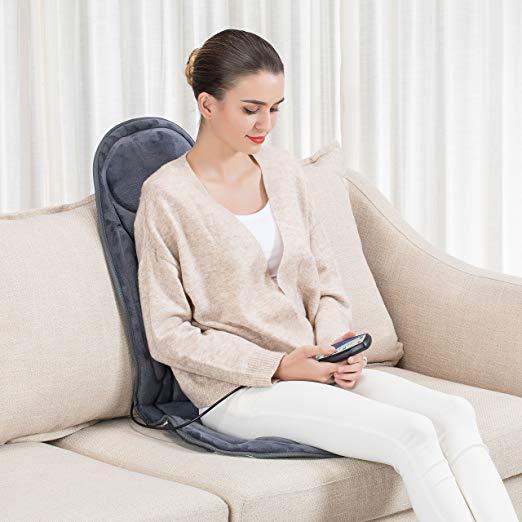 Snailax 6 Motor Vibrating Seat Cushion with Heat &amp;  Vibration Massager