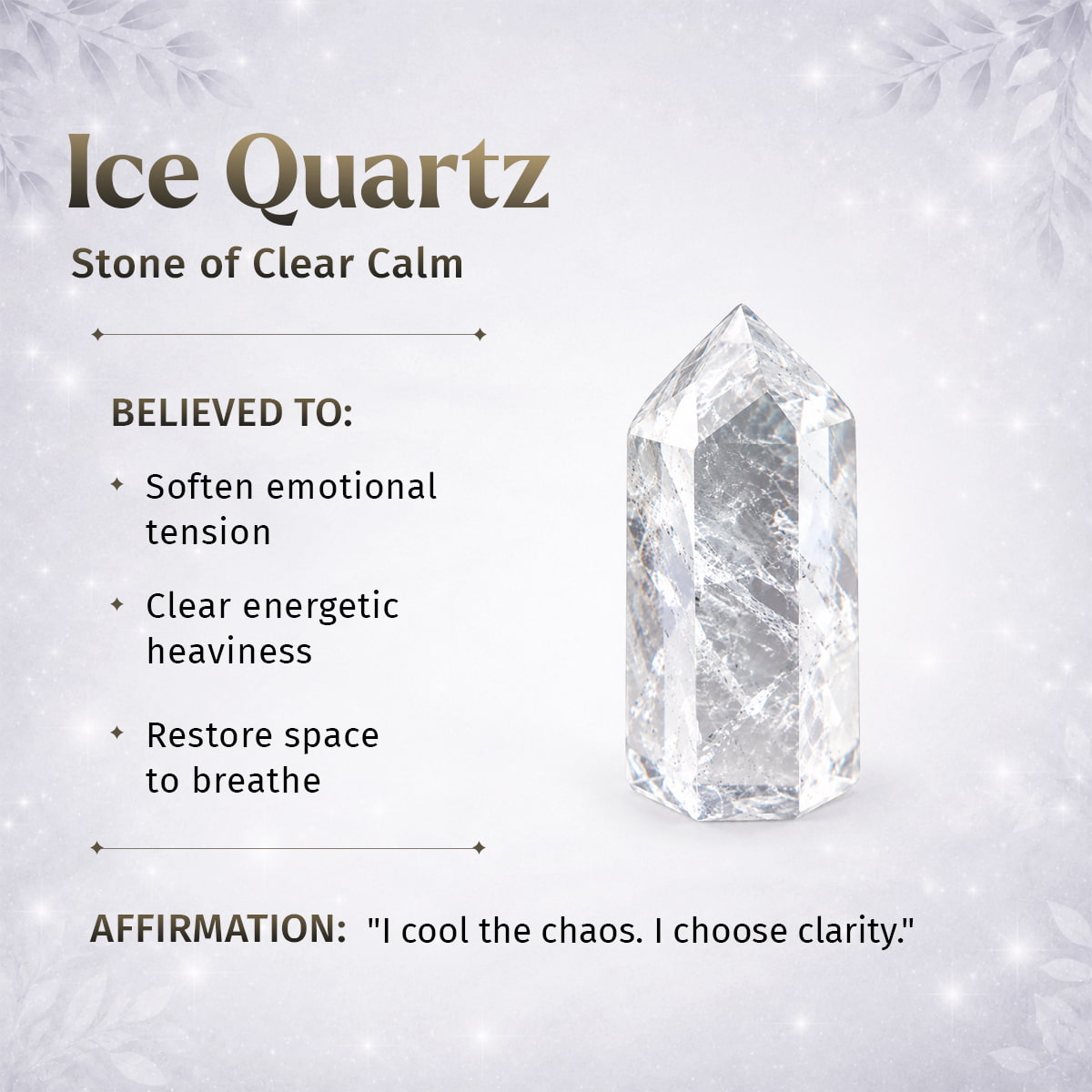 Emotional Ice Bath – The Ice Quartz Bracelet | 6mm