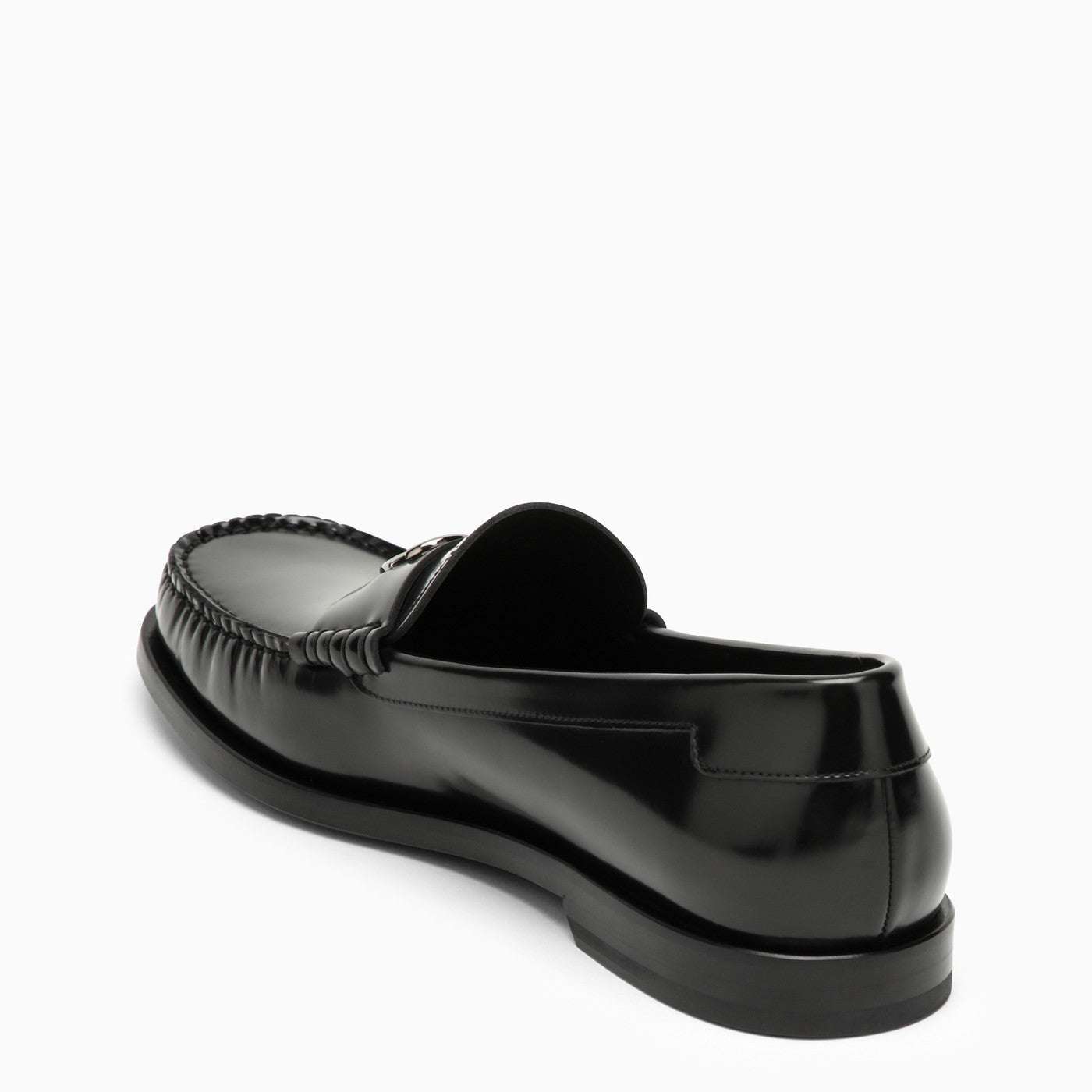 Dolce&amp;Gabbana Black Leather Loafer With Logo