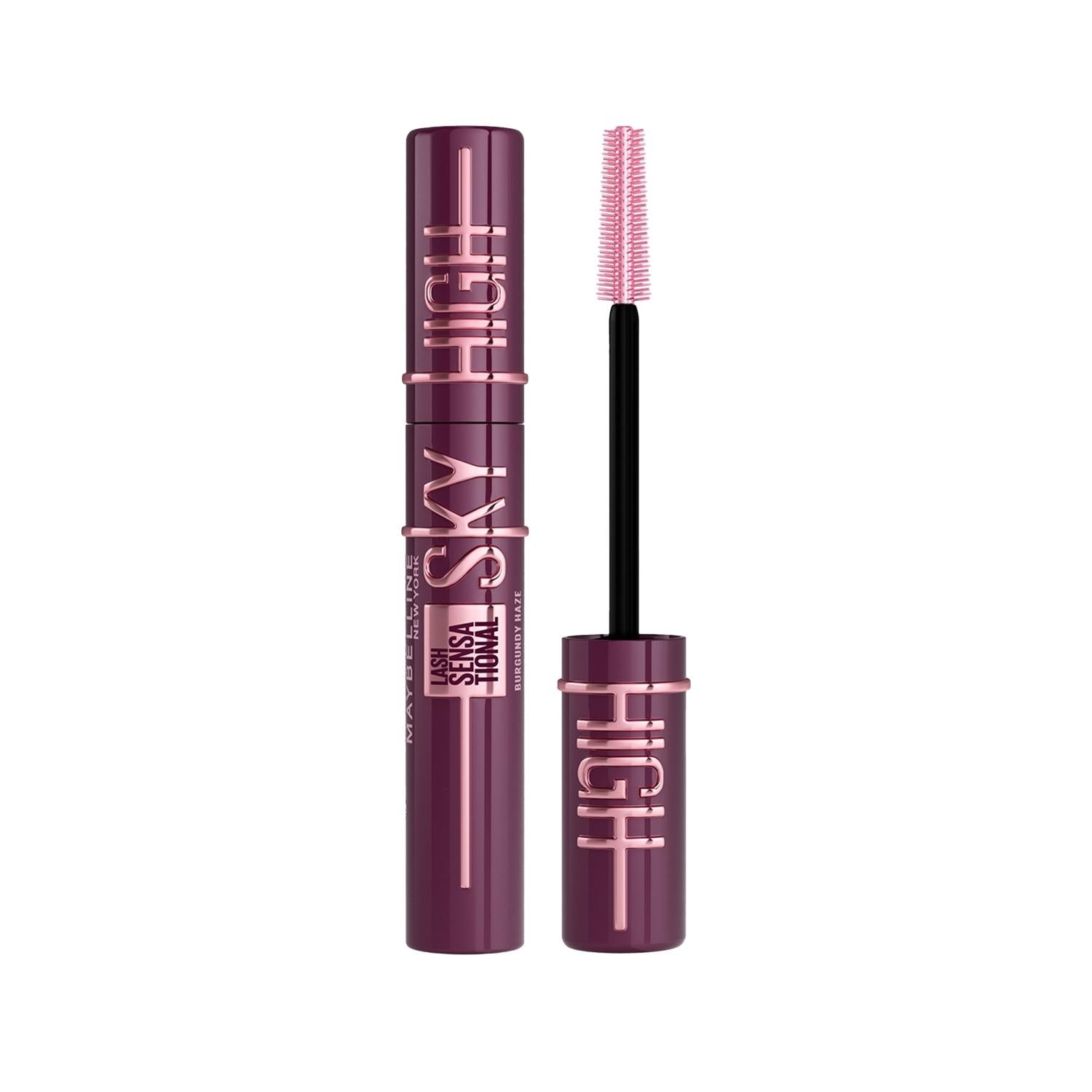 Maybelline Lash Sensational Sky High Burgundy Haze Mascara: Volumizing &amp; Lengthening Colored Mascara for Dramatic Eye Makeup