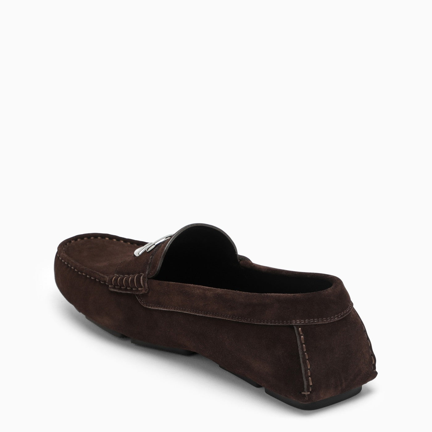 Dolce&amp;Gabbana Brown Suede Loafer With Logo