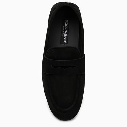 Dolce&amp;Gabbana Black Suede Loafer