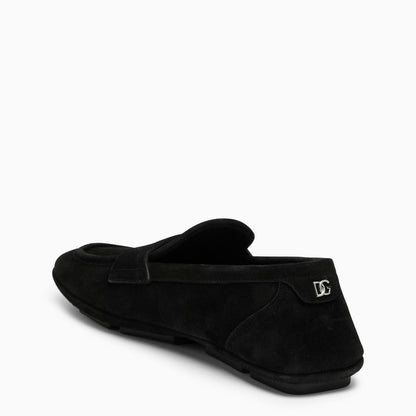Dolce&amp;Gabbana Black Suede Loafer