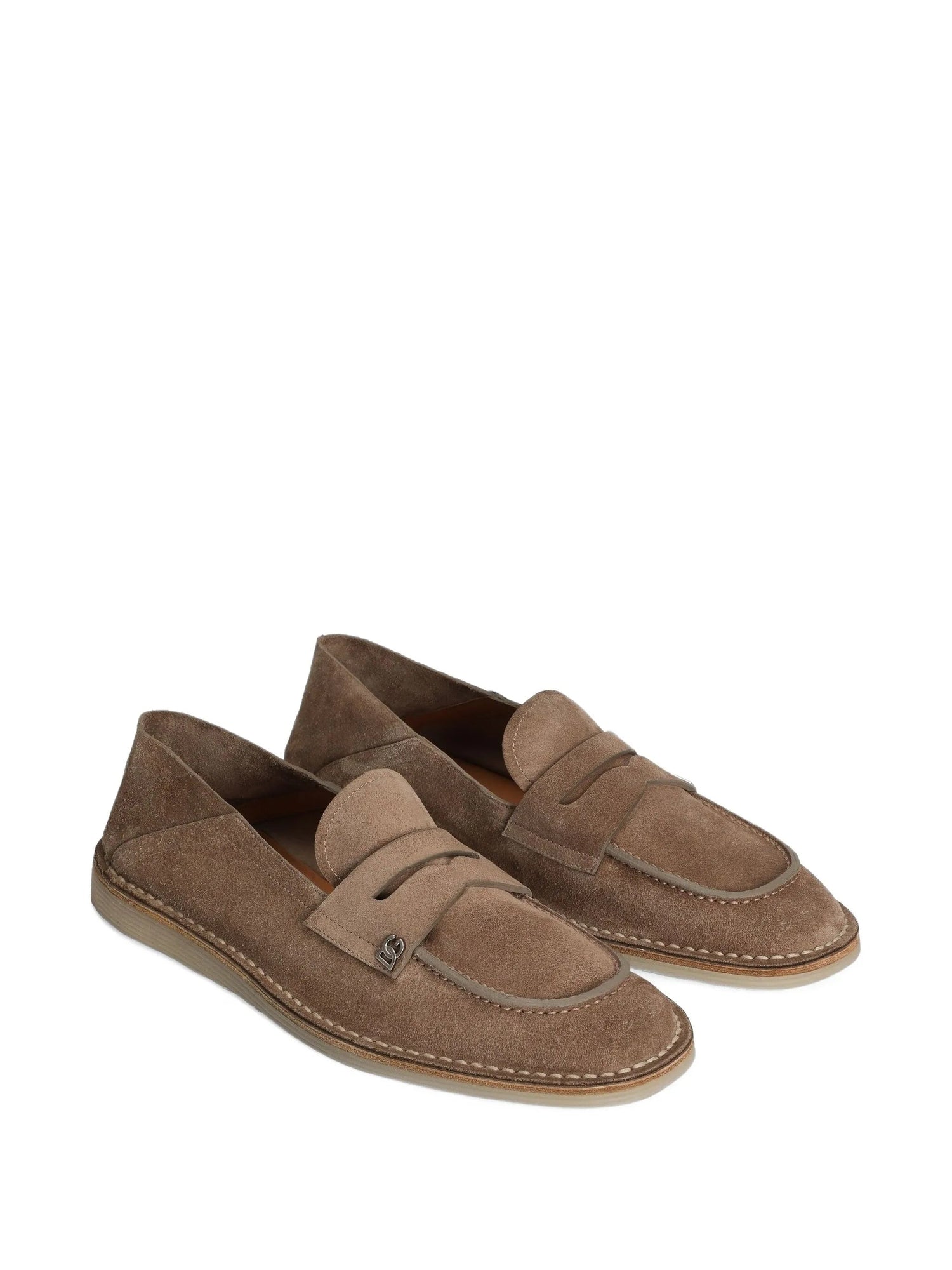 DOLCE &amp; GABBANA Stylish Leather Moccasin Slippers for Men