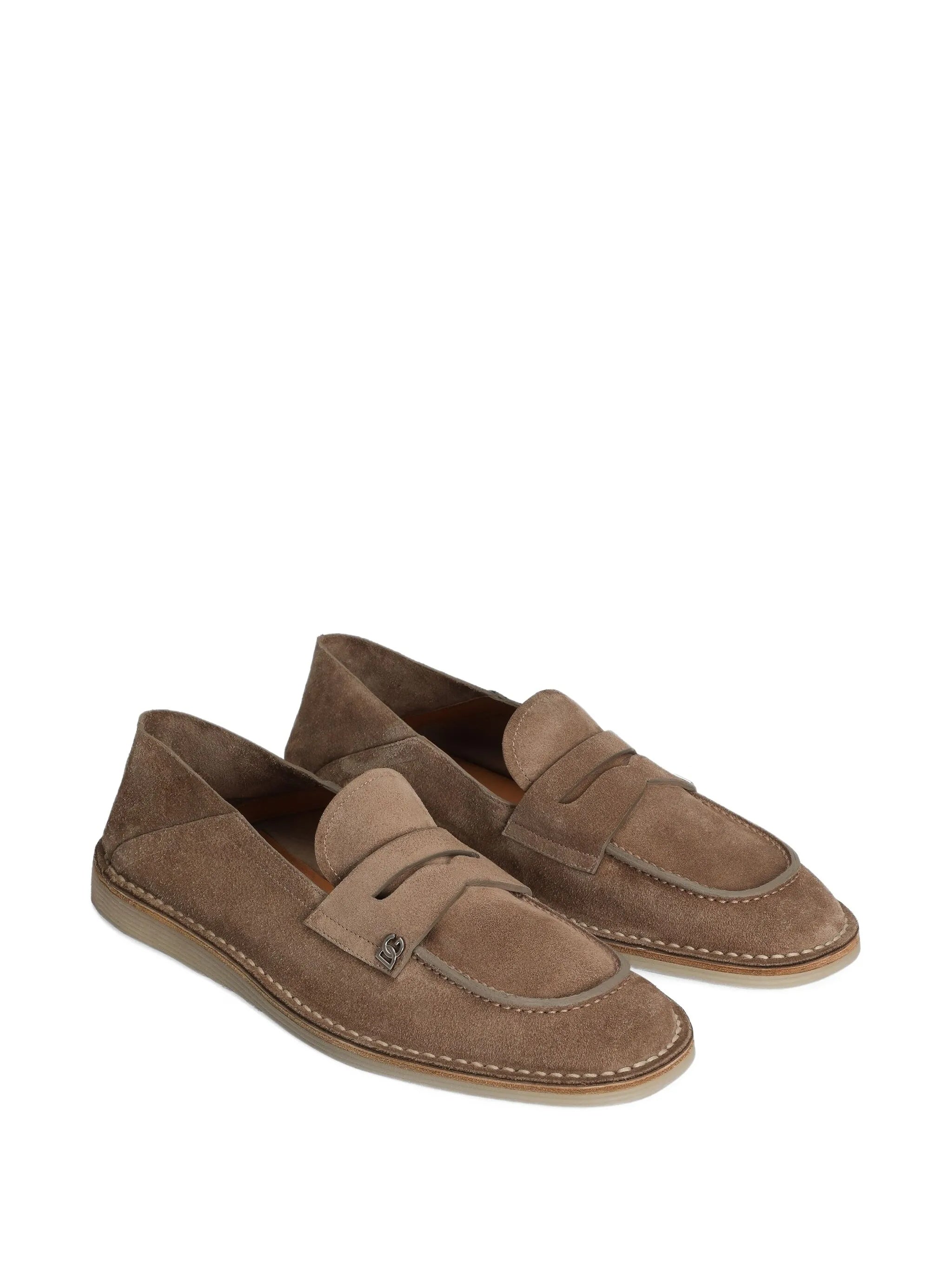 DOLCE &amp; GABBANA Stylish Leather Moccasin Slippers for Men