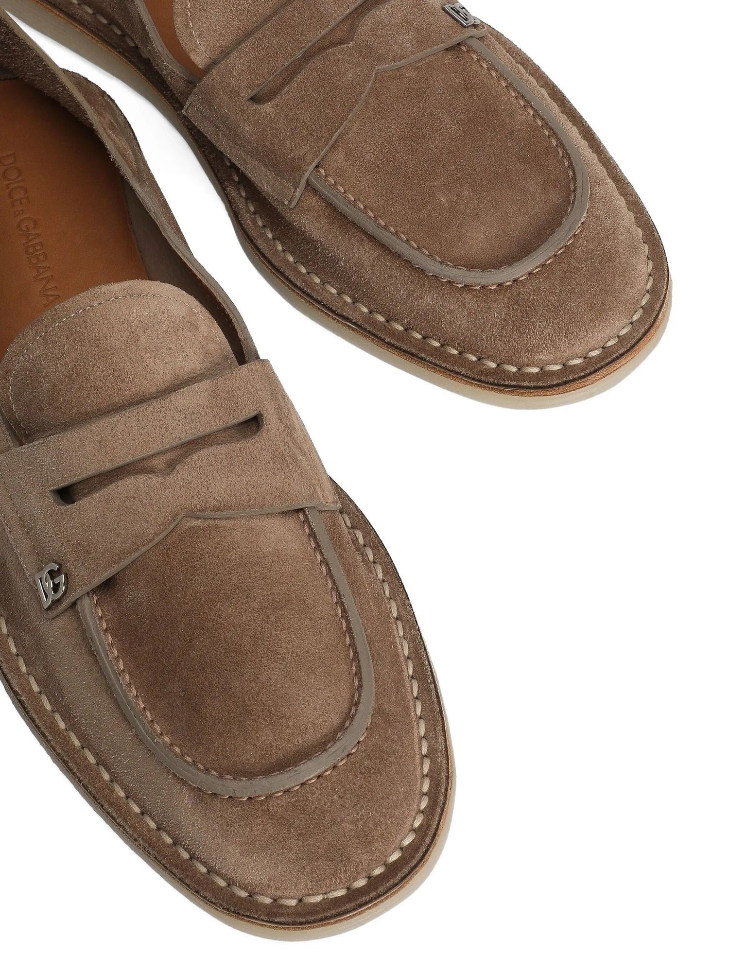 DOLCE &amp; GABBANA Stylish Leather Moccasin Slippers for Men