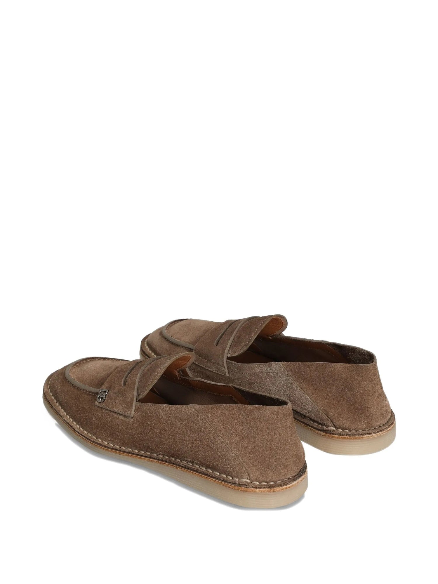 DOLCE &amp; GABBANA Stylish Leather Moccasin Slippers for Men