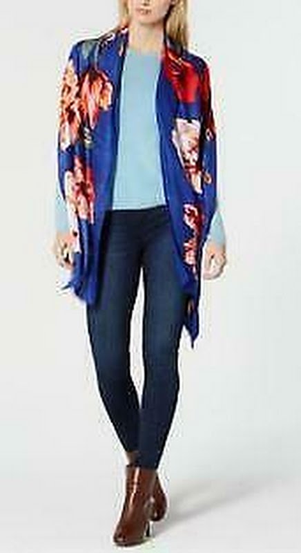 INC International Concepts Floral Bouquet Super-Soft Scarf &amp; Wrap