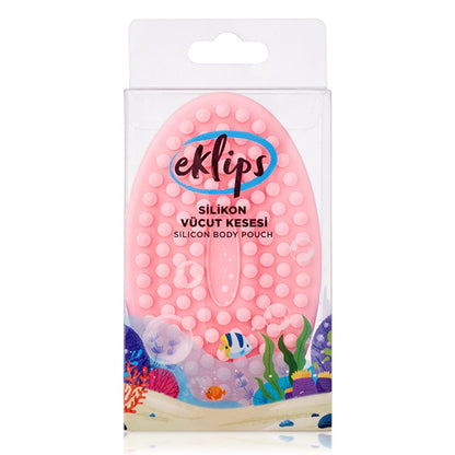 Eklips Silicone Body Scrubber - Dual Sided Exfoliating Brush for Cleansing and Scalp Massage - Healthier Skin &amp; Relaxation