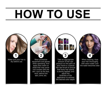 EELHOE Multi Color Hair Dyeing Shampoo Natural Non-irritating Nourish Scalp Easy Coloring Lasting Effect Smoothing Hair Dyeing