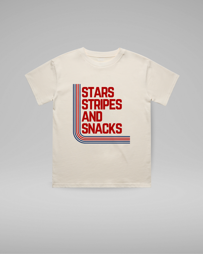 STARS STRIPES &amp; SNACKS TEE - VINTAGE CREAM