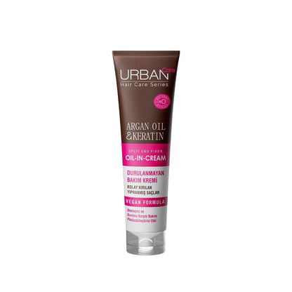 URBAN Care Leave-in Hair Care Cream with Argan Oil &amp; Keratin - Nourishes &amp; Strengthens Fragile Hair, 5.07 fl oz