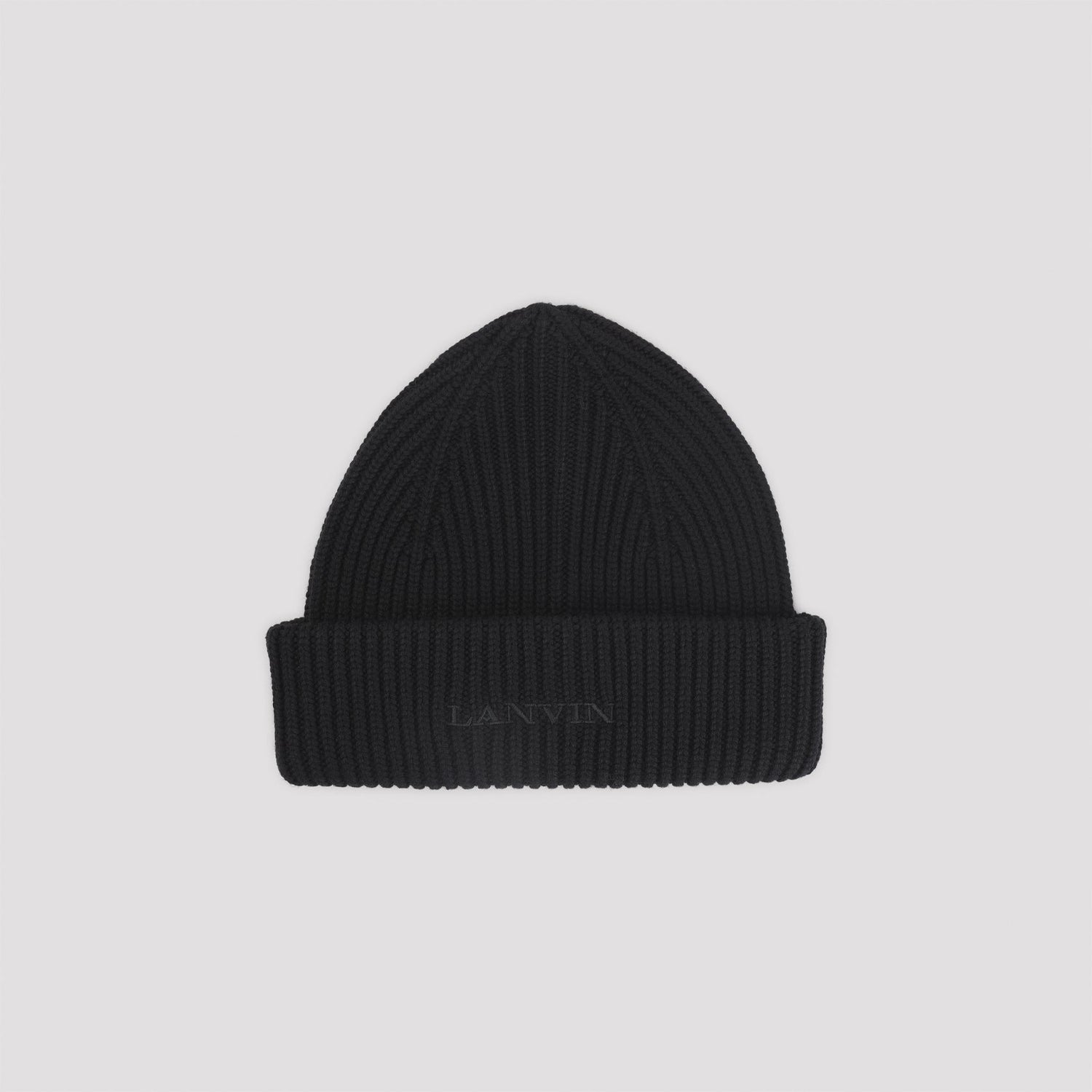 LANVIN Wool Logo Beanie Hat - FW25