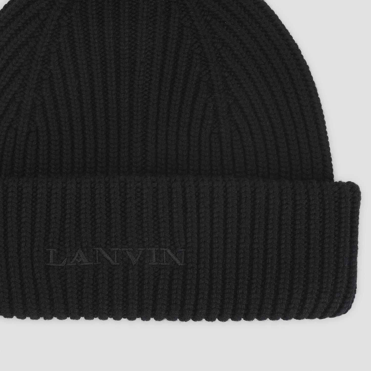 LANVIN Wool Logo Beanie Hat - FW25