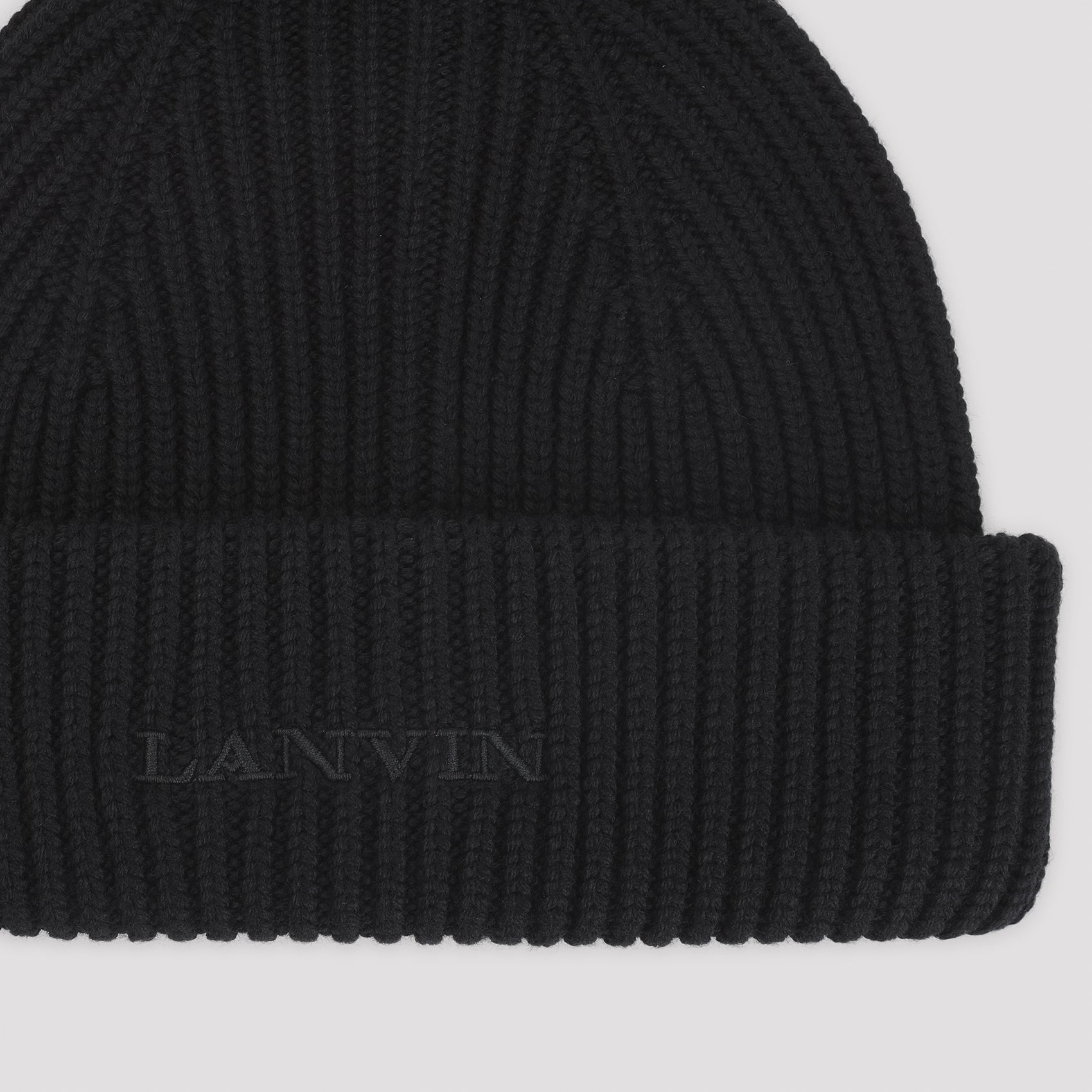 LANVIN Wool Logo Beanie Hat - FW25