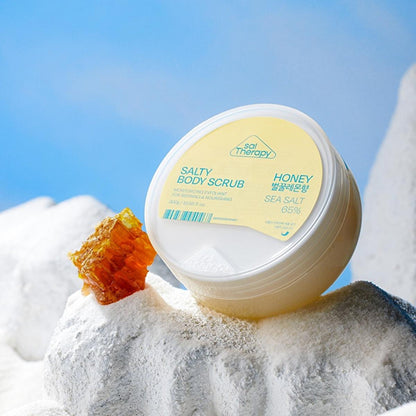 SalTherapy Natural Body Scrub with Korean Sea Salt &amp; Honey - Exfoliating &amp; Moisturizing Skincare