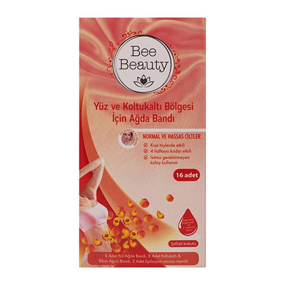 Bee Beauty Wax Strips for Face &amp; Underarms 16-Pack