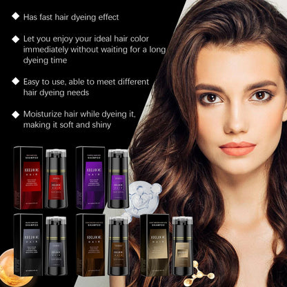 EELHOE Multi Color Hair Dyeing Shampoo Natural Non-irritating Nourish Scalp Easy Coloring Lasting Effect Smoothing Hair Dyeing