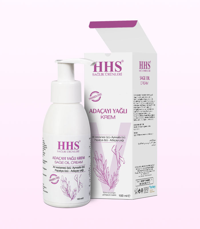 HHS Sage Oil Natural Cream 100 ml | Herbal Moisturizing &amp; Soothing Care