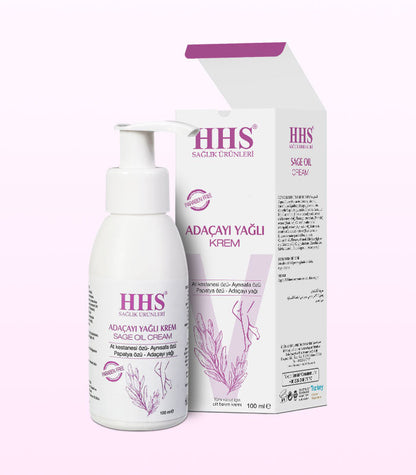 HHS Sage Oil Natural Cream 100 ml | Herbal Moisturizing &amp; Soothing Care