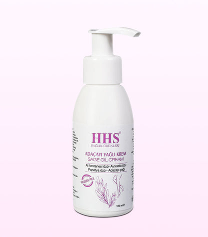 HHS Sage Oil Natural Cream 100 ml | Herbal Moisturizing &amp; Soothing Care
