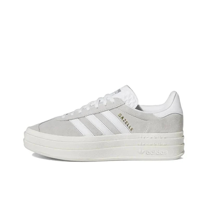 Adidas Gazelle Bold Grey White | Premium Suede Sneakers | Casual Comfort