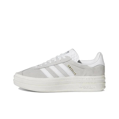 Adidas Gazelle Bold Grey White | Premium Suede Sneakers | Casual Comfort