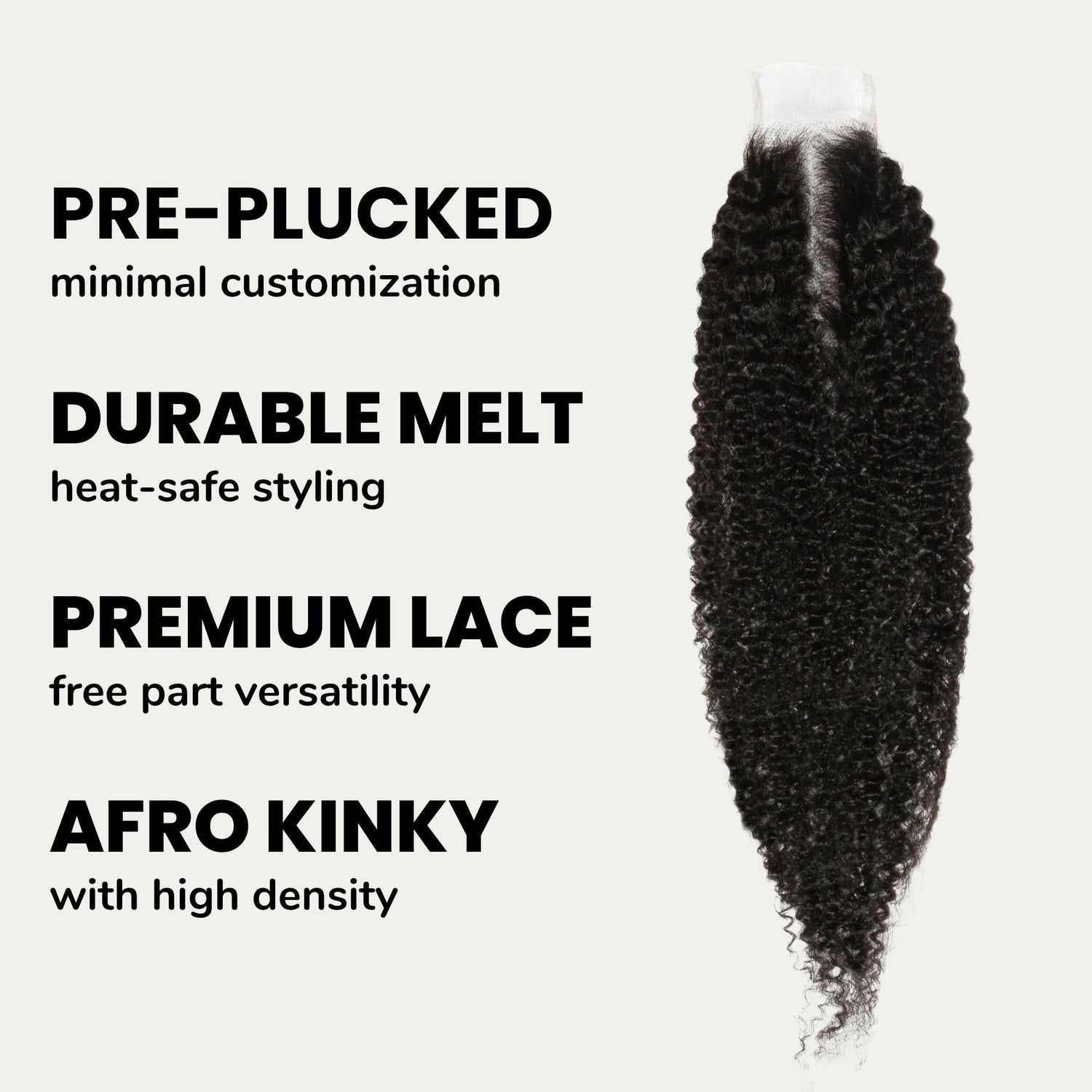 Afro Kinky 2x6 Transparent Lace Human Hair Closure