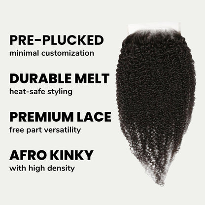 Afro Kinky 6x6 HD Lace Human Hair Closure