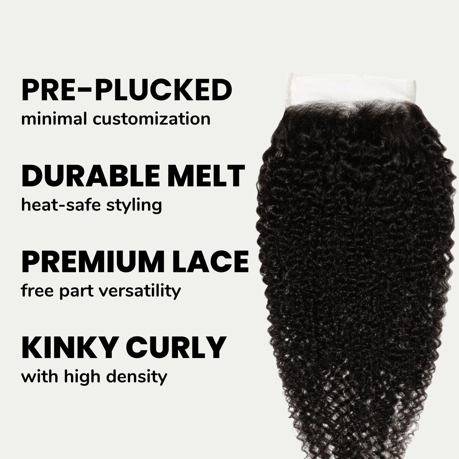 Afro Kinky Curly 4x4 Transparent Lace Human Hair Closure