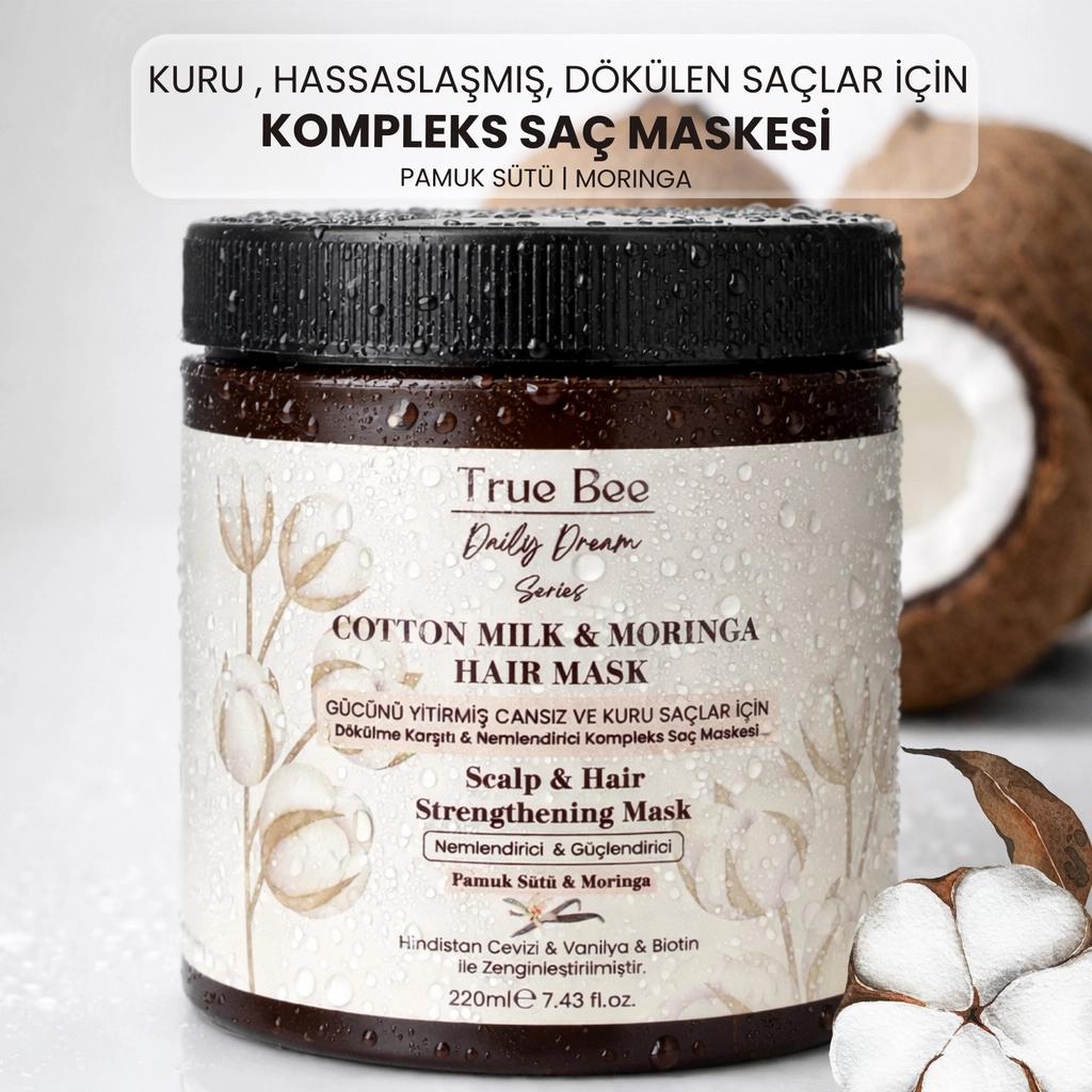 True Bee Cotton Milk &amp; Moringa Hydrating Hair Mask 220 ml