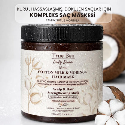 True Bee Cotton Milk &amp; Moringa Hydrating Hair Mask 220 ml