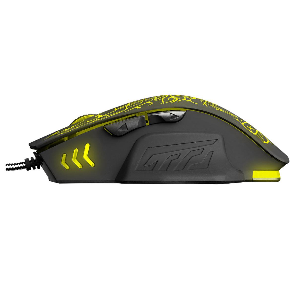 Everest SM-700 Wired Gaming Mouse - Customizable DPI, Optical Sensor, Black