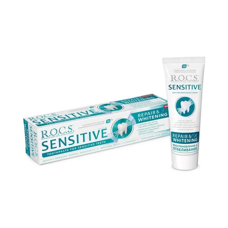 R.O.C.S. Sensitive Repair &amp; Whitening Toothpaste - 75 ml